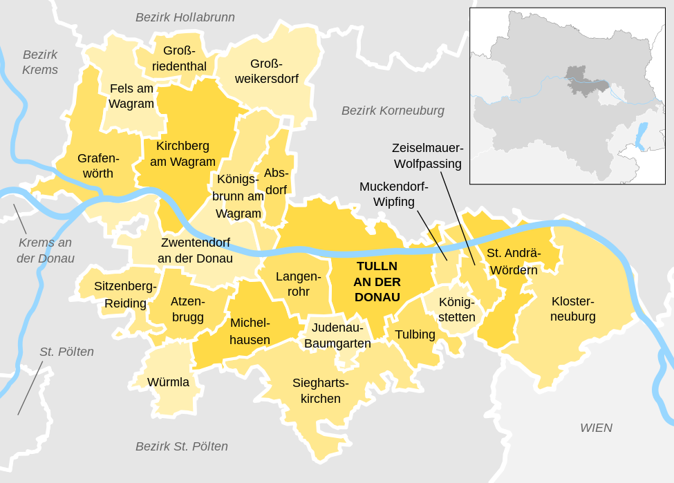 Bezirk Tulln (Quelle: Wikipedia)